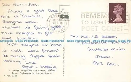 R579685 Cornwall St Merryn Village and Old Church J Arthur Dixon John A Rossiter