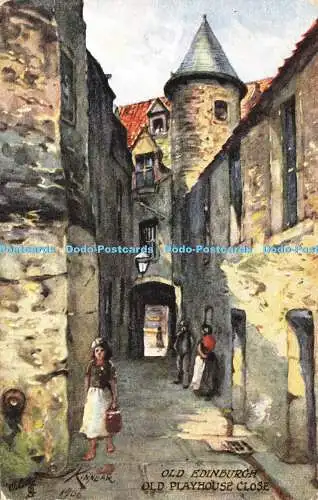 R585726 Old Edinburgh Old Playhouse Close Tuck Oilette Ser II Postkarte 7640 J Ki