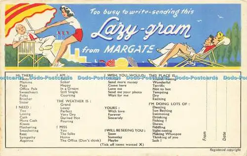 R581828 Zu beschäftigt, um dieses faule Gramm von Margate Butlins Foto zu schreiben