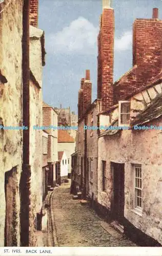 R584065 St Ives Back Lane Photochrom 1953