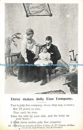 R585741 Three Males Jolly Fine Company H G Living Picture Series 1905