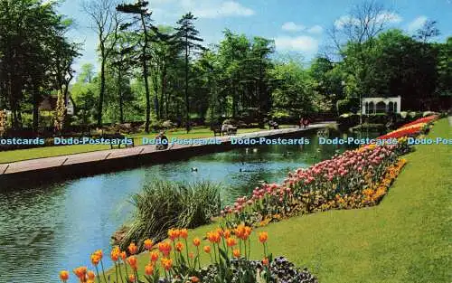 R581884 Leeds Roundhay Canal Gardens E T W Dennis Photocolour 1965