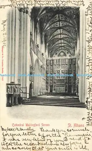 R584122 St Albans Cathedral Wallingford Screen Stengel 1902