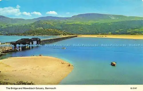 R579762 Barmouth The Bridge and Mawddach Estuary E T W Dennis Photocolour