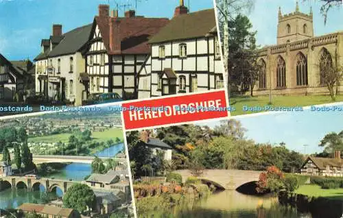 R579785 Herefordshire Weobley The River Wye Hereford E T W Dennis Photocolour Mu