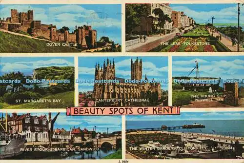 R579787 Beauty Spots of Kent St Margaret Bay Pegwell Bay Canterbury Cathedral El