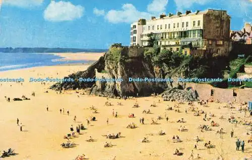 R579797 Tenby Castle Sands and South Beach E T W Dennis Photocolour