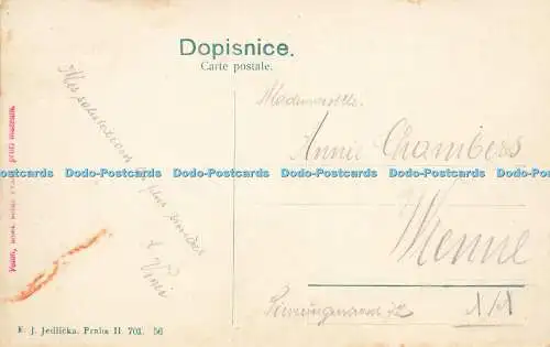 R584247 Pozdrav z Prahy Narodni divadlo pohled se Zofina F J J Jedlicka
