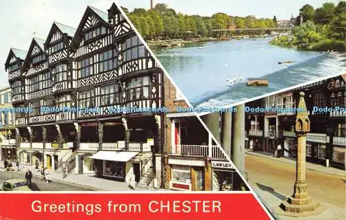 R579974 Grüße aus Chester River Dee The Cross Bridge Street Rows E T W Denn