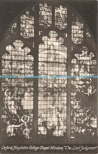 R586017 Oxford Magdalen College Chapel Window The Last Judgment F Frith No 57358