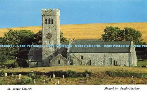 R579996 Manorbier Pembrokeshire St James Church Archway Werbung