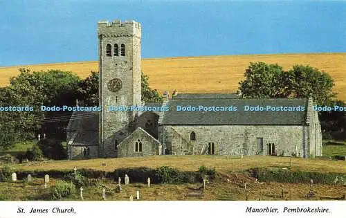 R580004 Pembrokeshire Manorbier St James Church Archway Werbung