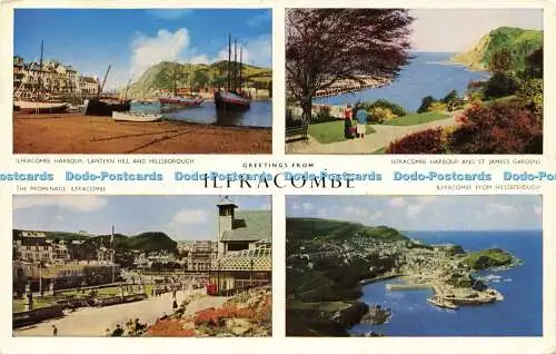 R582137 Ilfracombe The Promenade Ilfracombe Harbour and St James Gardens Lilywhi