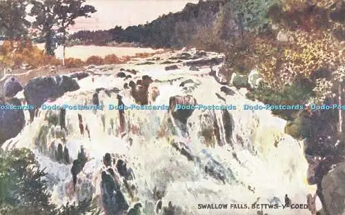 R584384 Bettwsy Coed Swallow Falls Bernard P Hall Aquarellserie