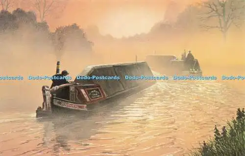 R580050 Autumn Sunrise Grand Union Canal J Salmon Aquarell