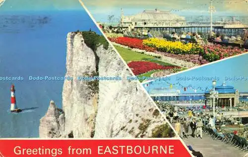 R580076 Grüße von Eastbourne Beachy Head Grand Parade E T W Dennis Photocol