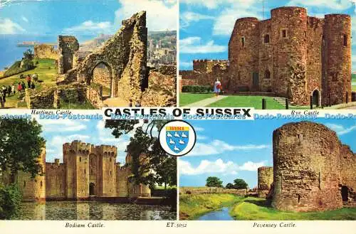 R582279 Castles of Sussex Bodiam Castle Pevensey Castle Hastings Castle Elgate P