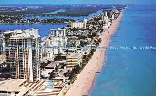 R582327 Hollywood am Meer Luftaufnahme von Hollywood Beach Gulfstream Karte