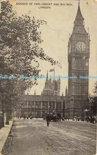 R586306 London Houses of Parliament und Big Ben Auto Fotoserie 1909