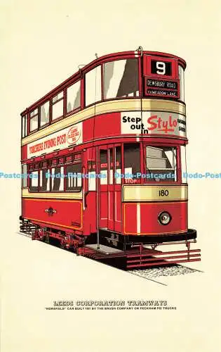 R582408 Leeds Corporation Tramways Horsfield Car gebaut 1931 von der Brush Company
