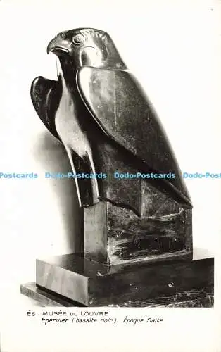 R586392 Musee du Louvre Epervier basalte noir Epoque Saite Des Musees Nationaux