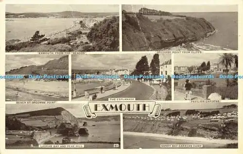 R586555 Exmouth The Esplanade Beach at Orcombe Point Pavilion Gardens Multi View