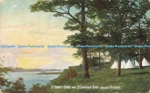 R586569 St Helen Island und St Lawrence River gegenüber Montreal European Post Ca