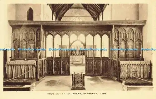 R586598 Ranworth St Helen Rood Screen Jarrold Cromo Photo Series Norvic Mill Pho