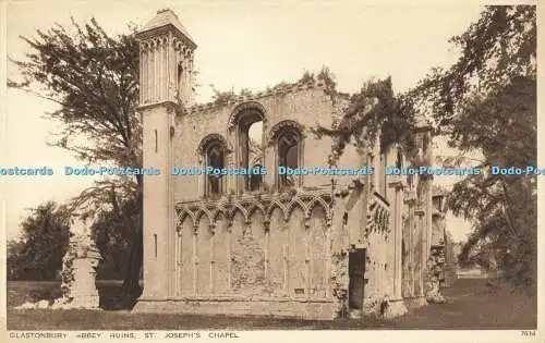 R586664 St Joseph Chapel Glastonbury Abbey Ruins Photochrom