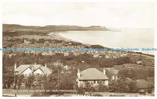 R586669 Old Colwyn and Colwyn Bay from Penmaenrhos Valentine Photo Brown