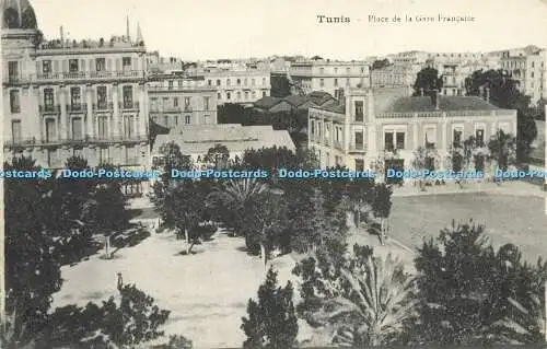 R586730 Tunis Place de la Gare Francaise E C