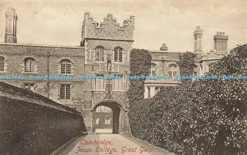 R586767 Cambridge Jesus College Great Gate F Frith No 26534