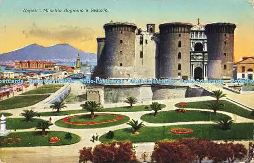 R586921 Napoli Maschio Angioino e Vesuvio V Carcavallo 1929