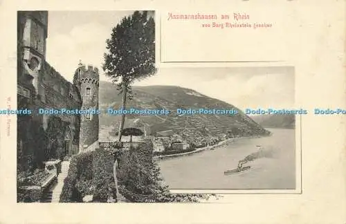 R586958 Assmannshausen am Rhein von Burg Rheinstein Gesehen W Fulle 1908