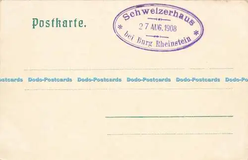 R586958 Assmannshausen am Rhein von Burg Rheinstein Gesehen W Fulle 1908