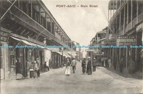 R587048 Port Said Main Street Serie 600 Cairo Postcard Trust