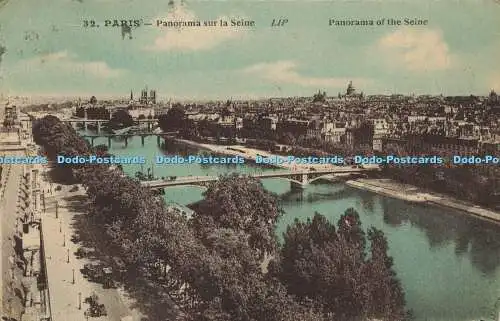 R587056 32 Paris Panorama sur la Seine Panorama der Seine LIP J Cormault 1924