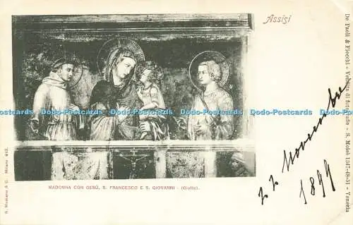 R587075 Assisi Madonna Con Gesu S Francesco e S Giovanni Giotto G Modiano De Tao