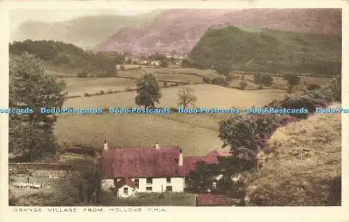 R587126 Grange Village from Hollows Y H A T M Jenkinson R A P Seal of Artistic E