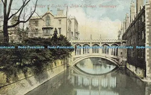 R587213 Seufzerbrücke St Johns College Cambridge Valentines Serie 153 1906