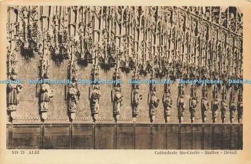 R587237 ND 73 Albi Cathedrale Ste Cecile Stalles Detail Arts Photomecaniques