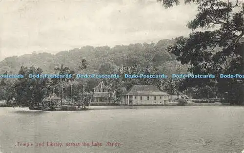 R587240 Tempel und Bibliothek über Lake Kandy Nr 392 Platte