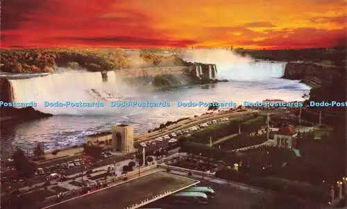 R587280 Sonnenuntergang Blick auf die Niagarafälle F H Leslie Souveniragenturen