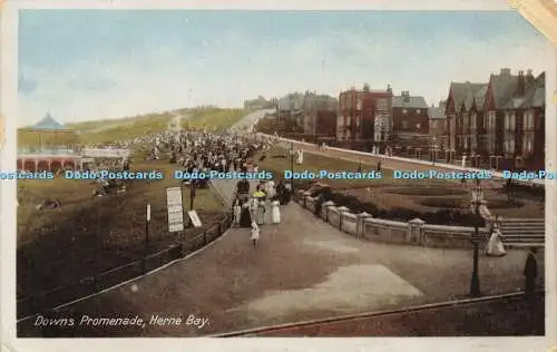 R587399 Downs Promenade Herne Bay Milton Fac Simile Serie Nr 58 Woolstone Bros