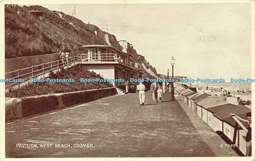 R587486 Pavillon West Beach Cromer G 7393 Fototyp Valentines 1948