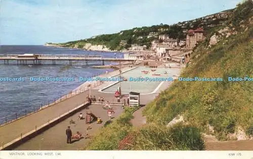 R587585 Ventnor Looking West I W KIW 175 Jarrold Night 1956 Cotman Color