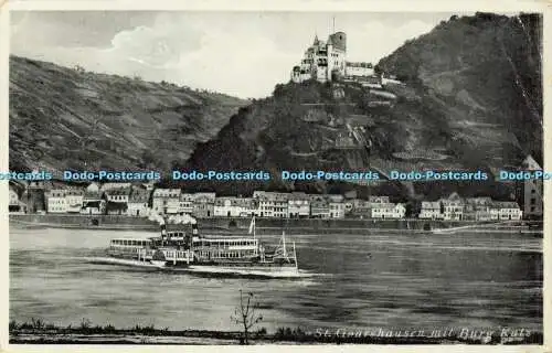 R587599 St Goarshausen mit Burg Katz 1932 Josef Hirsch