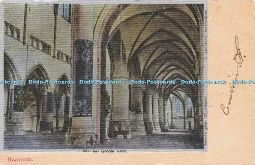 R587806 Haarlem Interieur Groote Kerk Wehrts geim Zijdenkaart C Cnobloch 1902