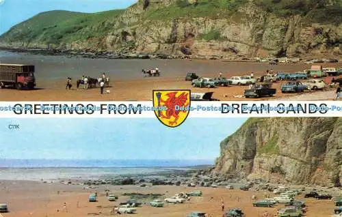 R588018 Greetings from Brean Sands Harvey Barton 1973 Multi View
