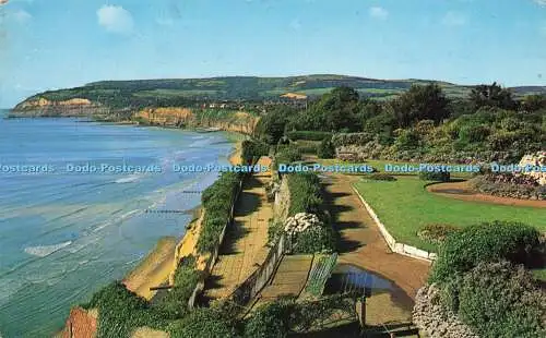 R588085 Cliff Path and Battery Gardens Sandown I O W Nigh Plastichrome Colourpic